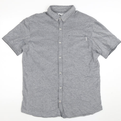 Jack & Jones Men’s Grey Slim Fit Cotton Short Sleeve Polo Shirt XL