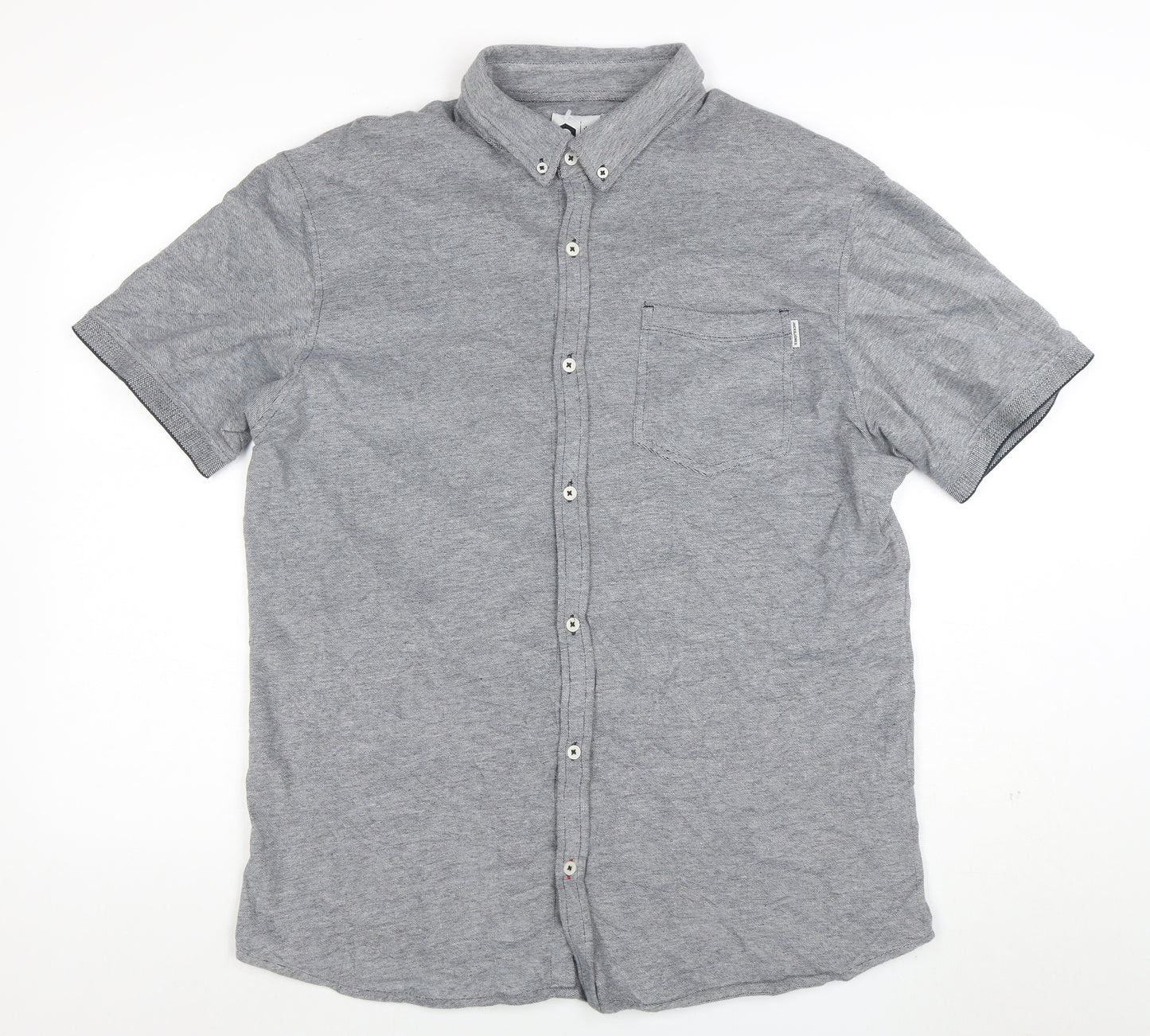 Jack & Jones Men’s Grey Slim Fit Cotton Short Sleeve Polo Shirt XL