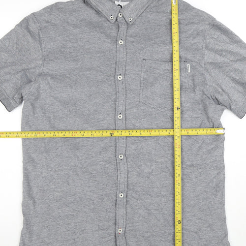 Jack & Jones Men’s Grey Slim Fit Cotton Short Sleeve Polo Shirt XL
