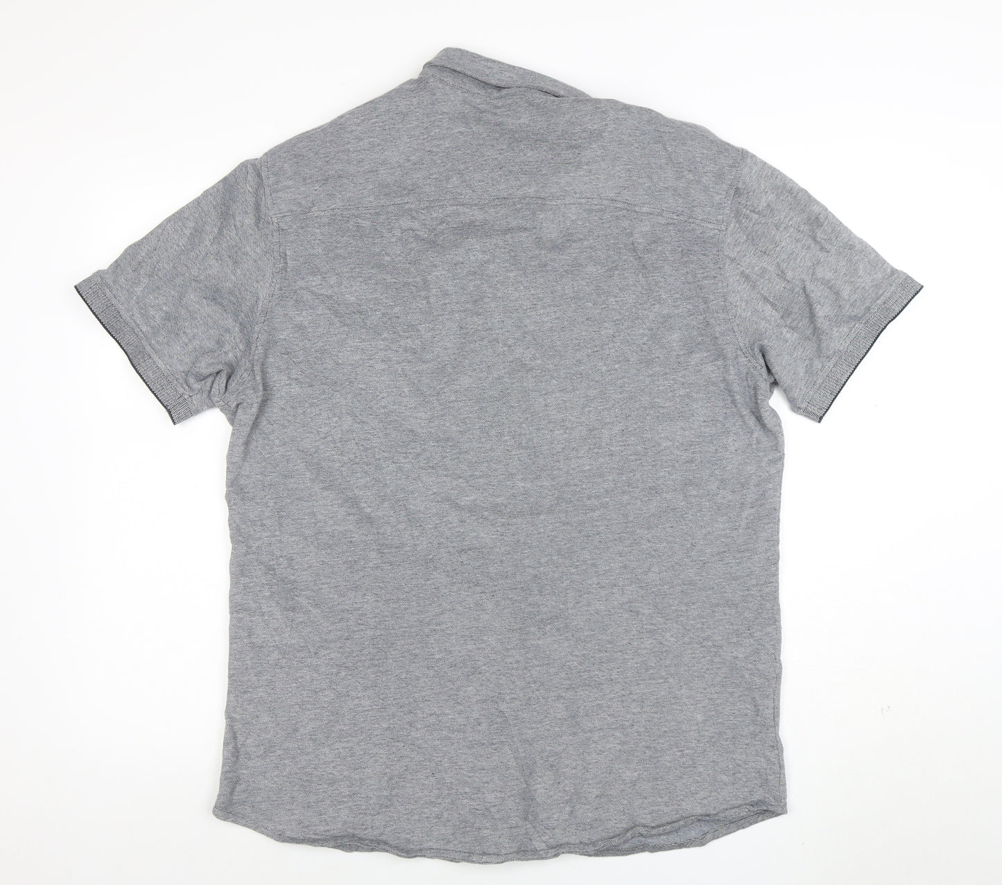 Jack & Jones Men’s Grey Slim Fit Cotton Short Sleeve Polo Shirt XL