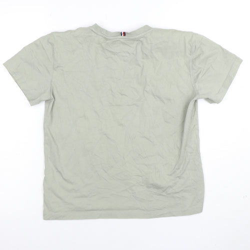 Tommy Hilfiger Boys Beige Logo Cotton Short Sleeve T-Shirt 16 Years