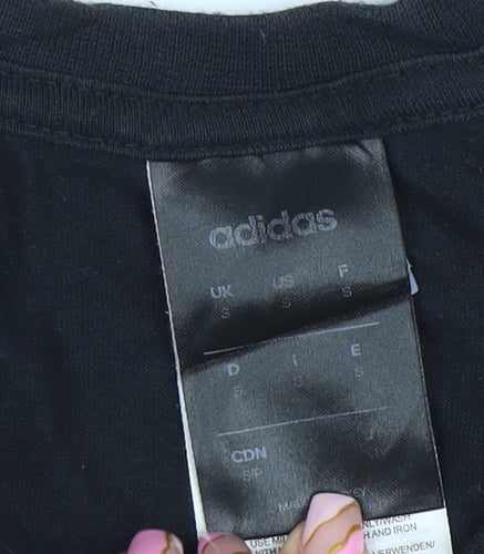 adidas Men's Black Small Logo Sports Cotton T-Shirt