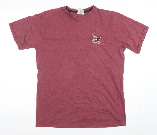 Guinness Men’s Red Short Sleeve Crew Neck Graphic T-Shirt M