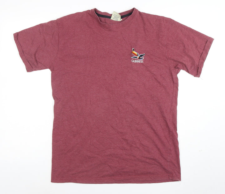 Guinness Men’s Red Short Sleeve Crew Neck Graphic T-Shirt M