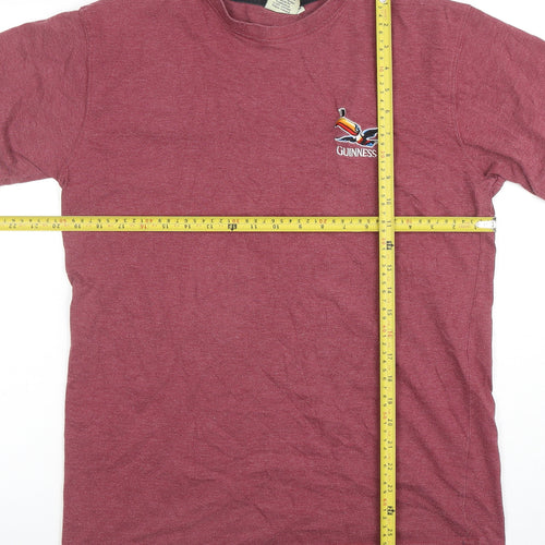 Guinness Men’s Red Short Sleeve Crew Neck Graphic T-Shirt M
