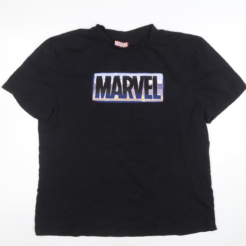 Marvel Men's Black 2XL Crew Neck Graphic T-Shirt