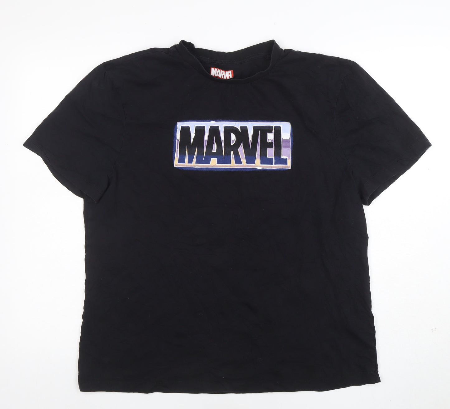 Marvel Men's Black 2XL Crew Neck Graphic T-Shirt