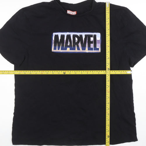 Marvel Men's Black 2XL Crew Neck Graphic T-Shirt