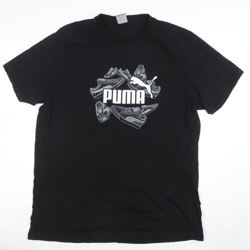 Puma Men's Black 2XL Graphic Sports Cotton T-Shirt
