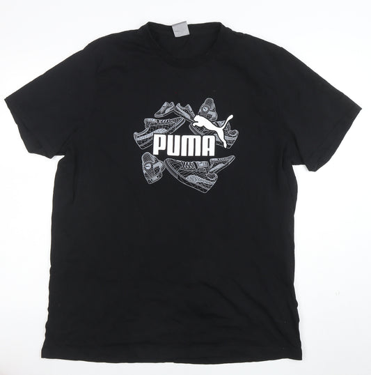 Puma Men's Black 2XL Graphic Sports Cotton T-Shirt