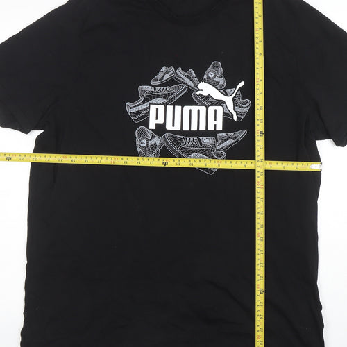 Puma Men's Black 2XL Graphic Sports Cotton T-Shirt