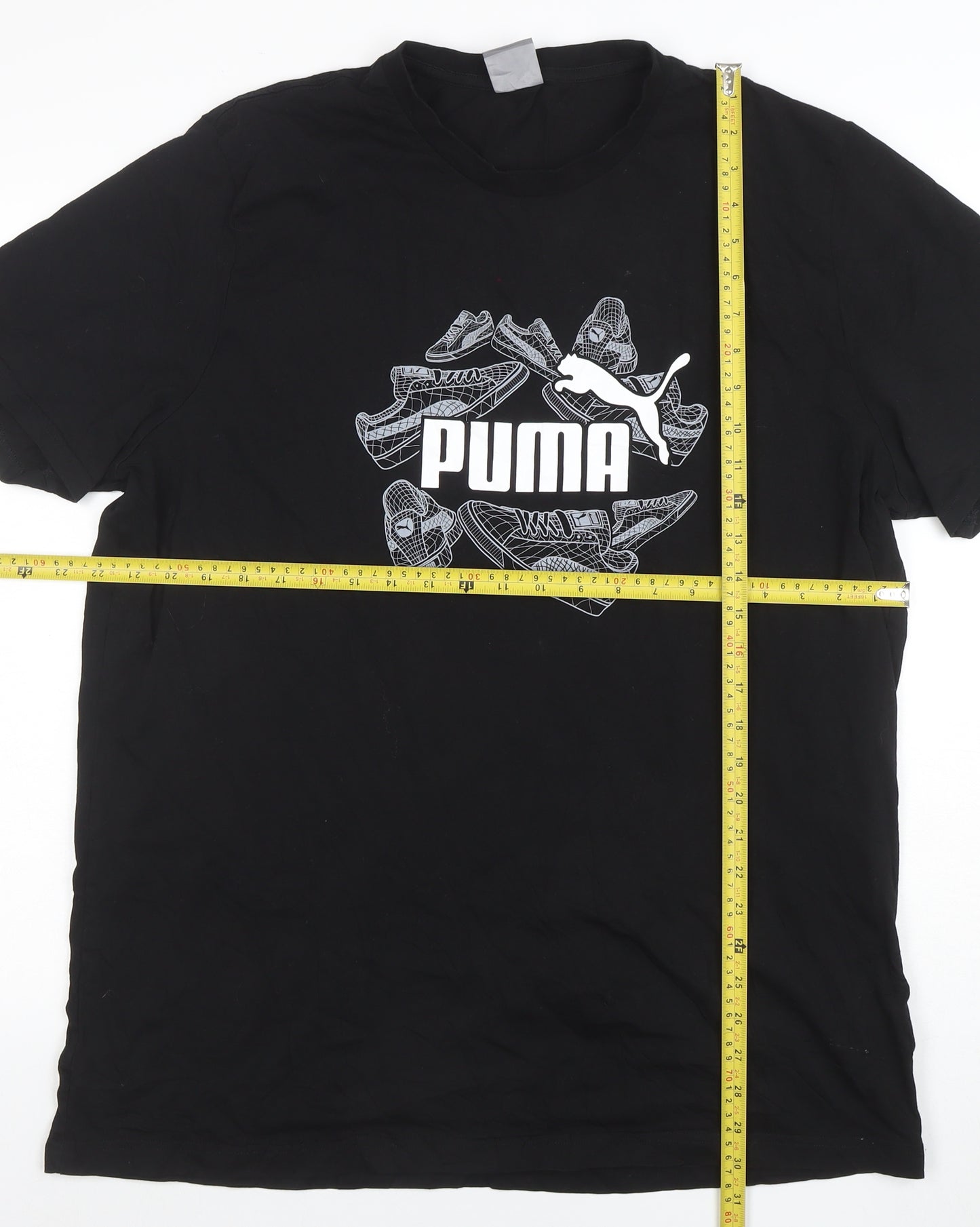 Puma Men's Black 2XL Graphic Sports Cotton T-Shirt