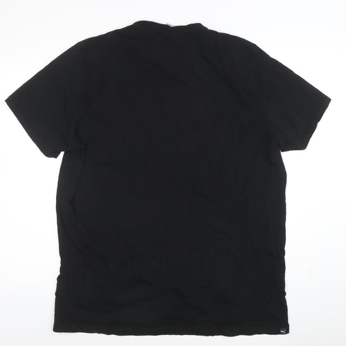 Puma Men's Black 2XL Graphic Sports Cotton T-Shirt
