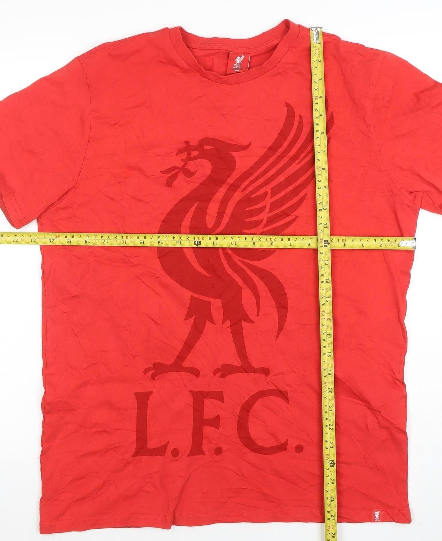 LFC Men's Red Cotton Crew Neck Short Sleeve T-Shirt M