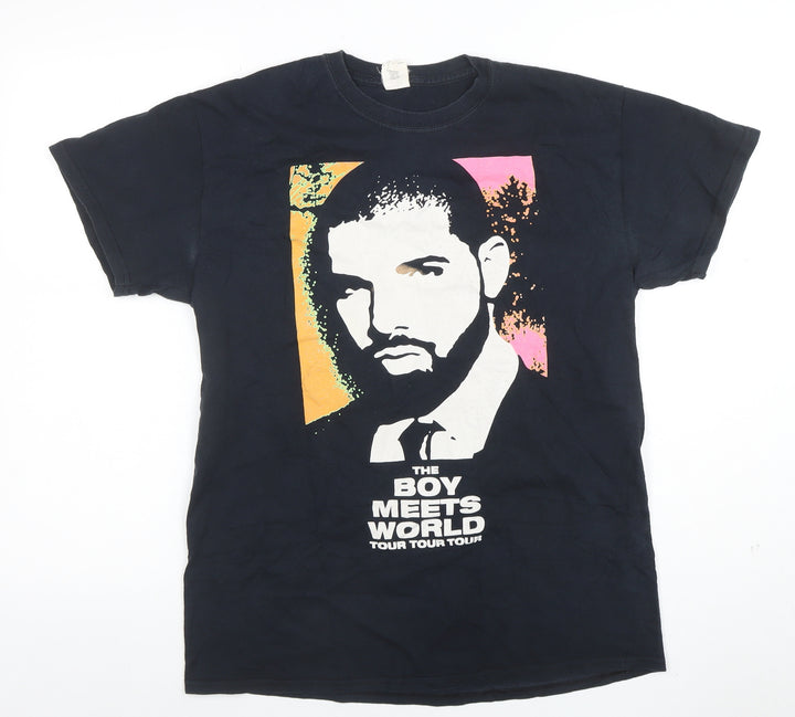 Gildan Men's Black Medium Boy Meets World Tour Graphic T-Shirt