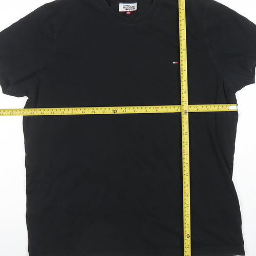 Tommy Hilfiger Denim Men's Black XL Crew Neck Cotton T-Shirt
