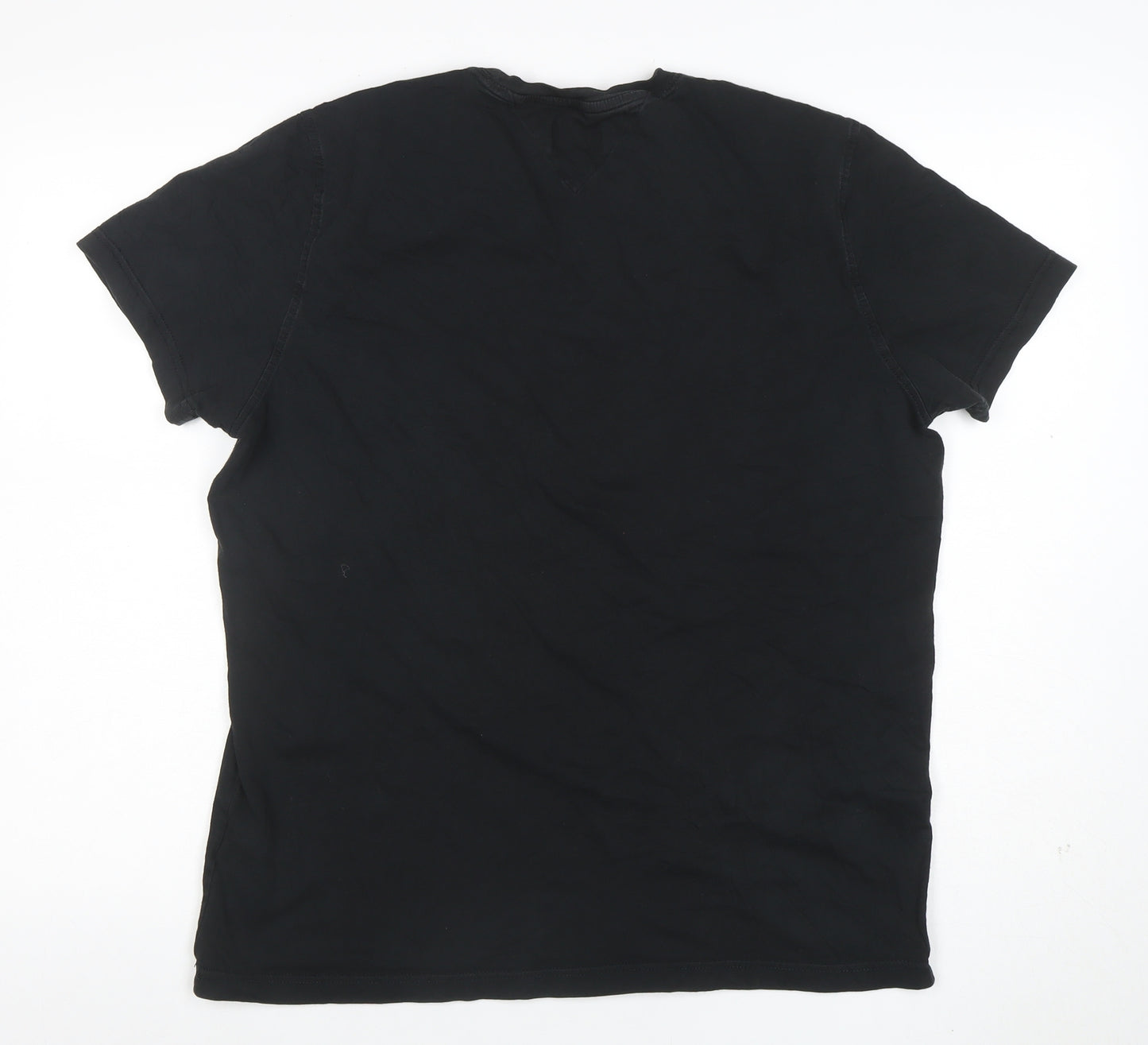 Tommy Hilfiger Denim Men's Black XL Crew Neck Cotton T-Shirt