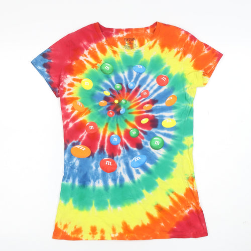 M&M's Women's Multicoloured Tie-Dye Cotton T-Shirt Size M