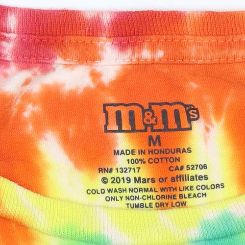 M&M's Women's Multicoloured Tie-Dye Cotton T-Shirt Size M