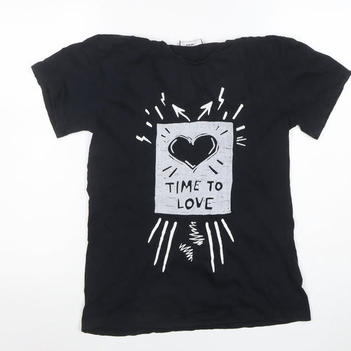 Diesel Men’s Black Short Sleeve Graphic Love T-Shirt Size S