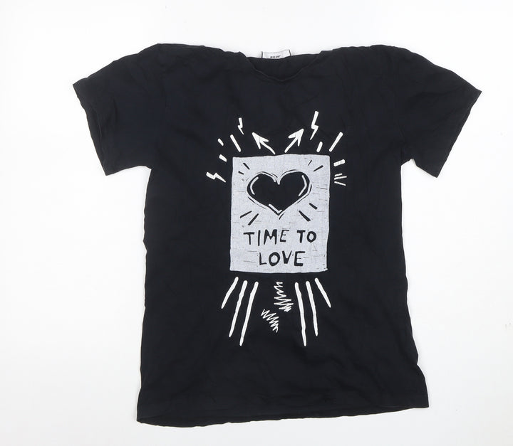 Diesel Men’s Black Short Sleeve Graphic Love T-Shirt Size S