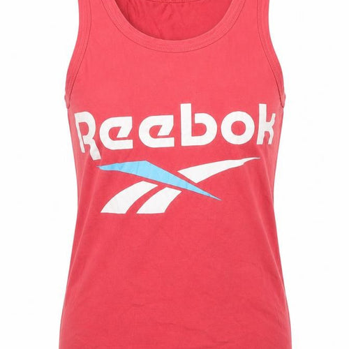 Reebok Womens Red Racerback Cotton Tank Top Size 12