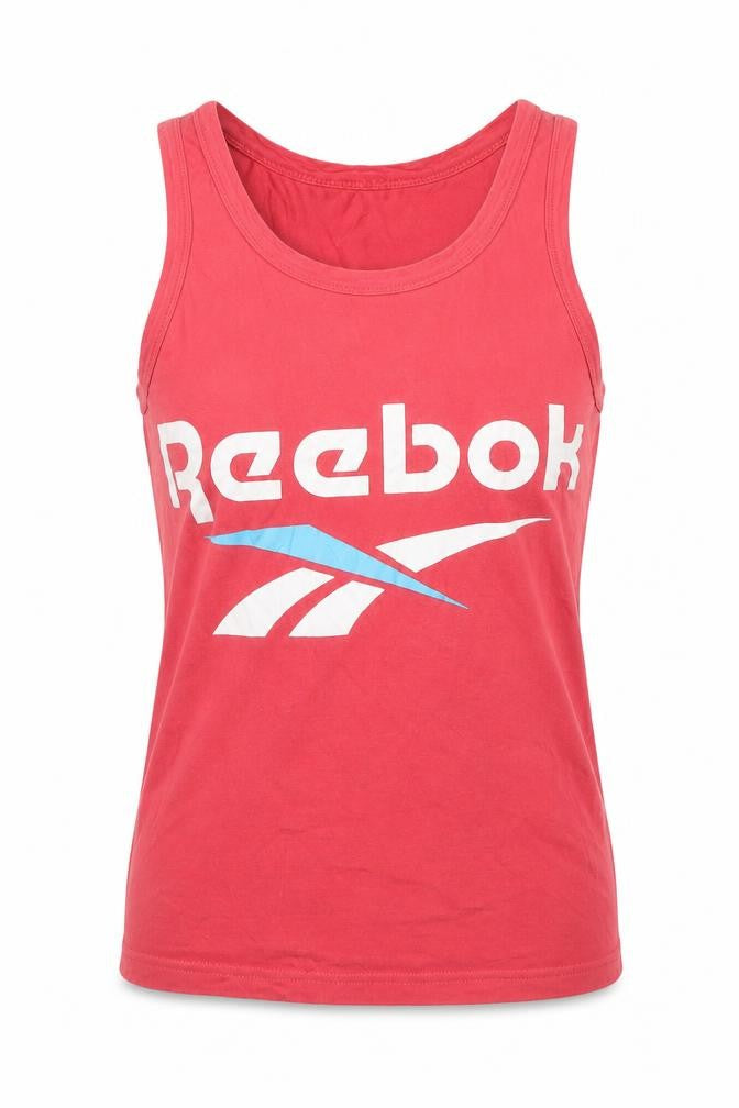 Reebok Womens Red Racerback Cotton Tank Top Size 12