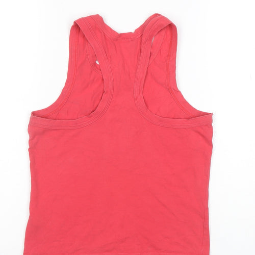 Reebok Womens Red Racerback Cotton Tank Top Size 12
