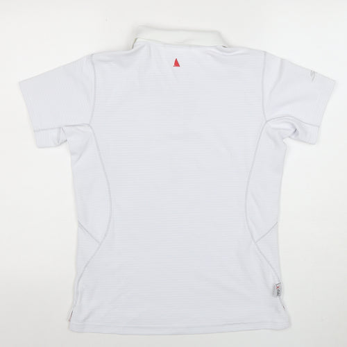 Musto Women's White Polo Shirt Size 12 Short Sleeve Lightweight