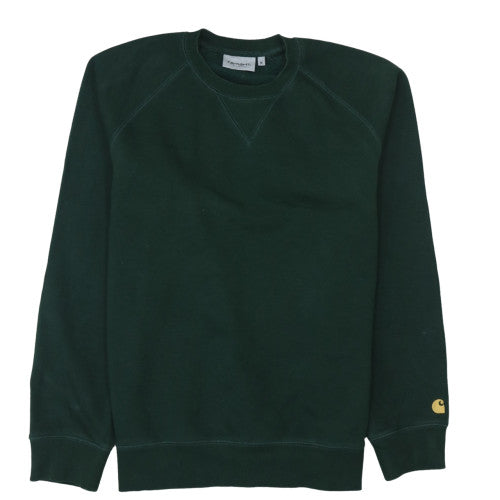Carhartt Men's Green Crew Neck Pullover Sweatshirt M