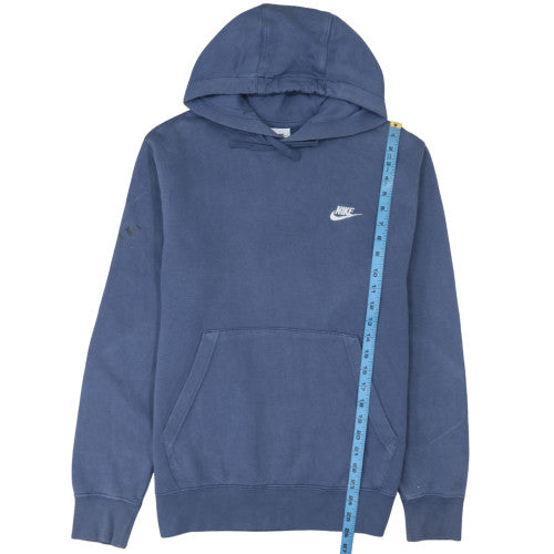 Nike Men's Blue Pullover Hoodie Medium Cotton Blend Athletic Sweatshirt
