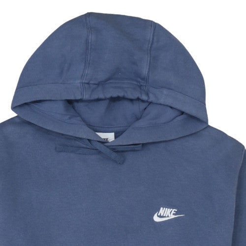 Nike Men's Blue Pullover Hoodie Medium Cotton Blend Athletic Sweatshirt