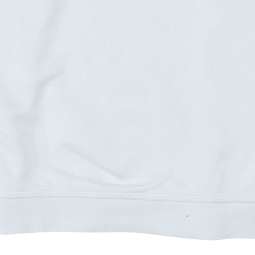 Nike Boys White Standard Fit XL Sweatshirt with Logo Print