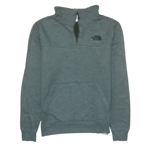The North Face Mens Grey Small 1/4 Zip Fleece Sweatshirt