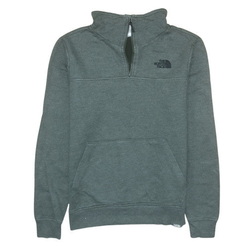 The North Face Mens Grey Small 1/4 Zip Fleece Sweatshirt