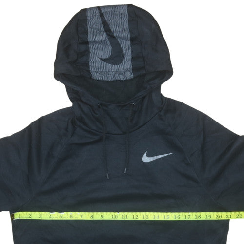 Nike Men's Black Dri-Fit Short Sleeve Pullover Hoodie Medium