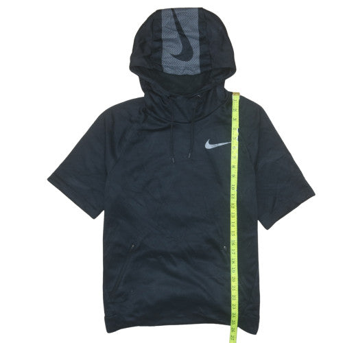 Nike Men's Black Dri-Fit Short Sleeve Pullover Hoodie Medium