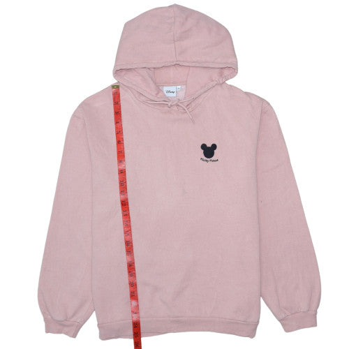 Disney Women Pink Mickey Mouse Hoodie XL Pullover Cotton Blend