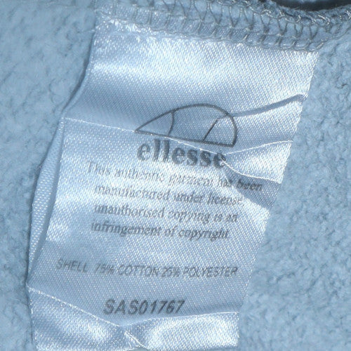 Ellesse Mens Grey Logo Print Crew Neck Sweatshirt Size L