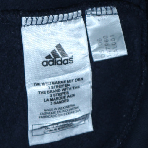 Adidas Men Blue Logo Pullover Sweatshirt Crew Neck Long Sleeve M