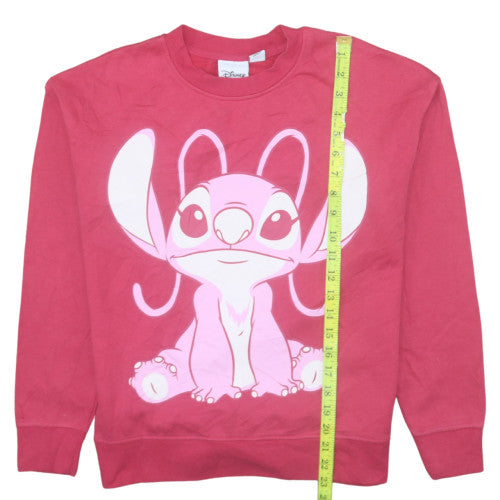 Disney Women Pink Pullover Sweatshirt 2XS Angel Cartoon Character