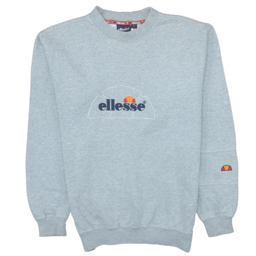 Ellesse Men's Grey Small Crew Neck Pullover Sweatshirt