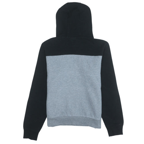 Ellesse Boys Black Grey Colourblock Pullover Hoodie 13-14 Years Cotton Blend
