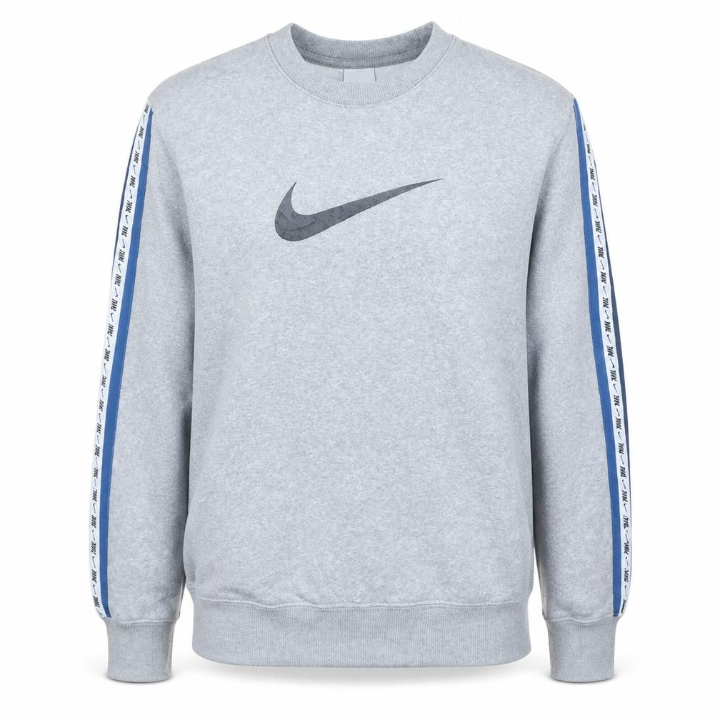 Front view of Nike Men's Grey Small Pullover Sweatshirt Crew Neck Sports Fleece