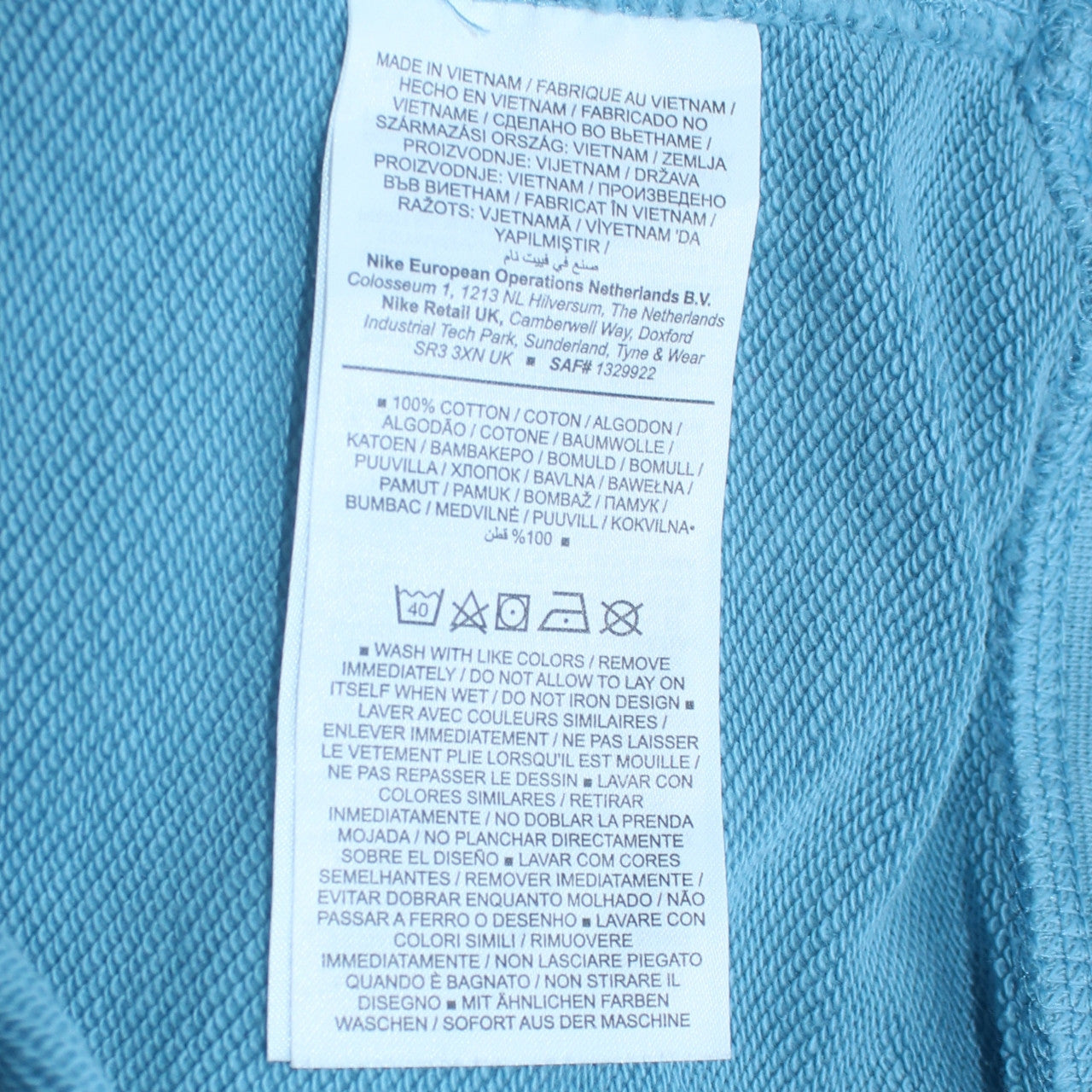 Nike Men's Blue XL Pullover Sweatshirt Crew Neck Long Sleeve