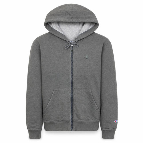 Champion Men's Grey Full Zip Hoodie Size S Cotton Blend