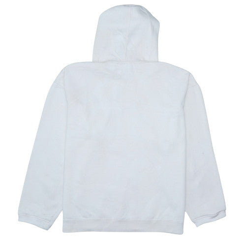 FILA Men's White L Pullover Hoodie With Logo and Pouch Pocket