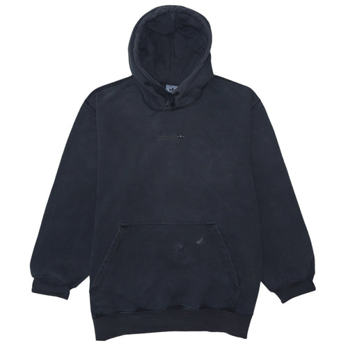 Adidas Men's Black Pullover Hoodie Size L Regular Fit Fleece