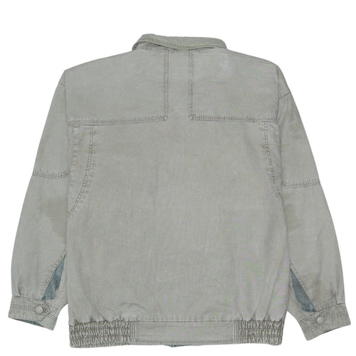 BAFU Men's Grey Cotton Bomber Jacket XL Regular Fit Casual