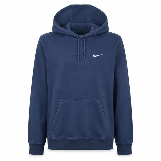 Front view of Nike Men's Blue Pullover Hoodie Small Regular Fit Fleece